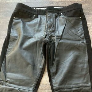 Skinny black jeans fax leather
